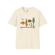 Retro Cute Fish Unisex T-Shirt, Vintage Ocean Tee, Graphic Sea Life Top, Animal Lover Gift, Coastal Apparel