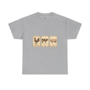 Vintage Farmyard Tee with Rooster Pig and Cow - Unisex Tee