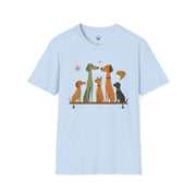 Vintage Retro Dogs Unisex Softstyle T-Shirt, Dog Lover Gift, Cute Puppy Tee, Animal Print Shirt, Graphic Tee for Dog Owners