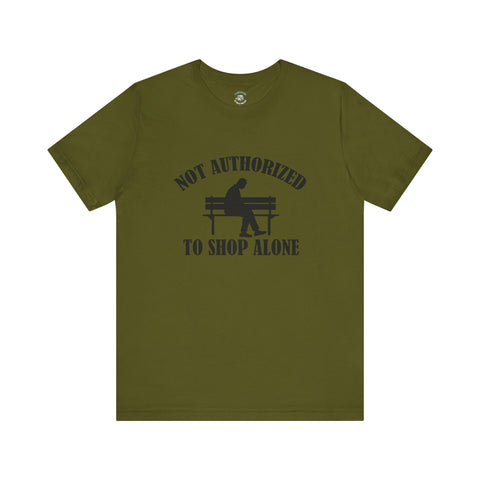 Funny Shopping Tee - 'Not Authorized to Shop Alone' Unisex Jersey Short Sleeve Shirt, Gift for Shopaholics, Casual Wear, Birthday [...]