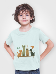 Feline Friends Cat Tee, Cute Cat Shirt for Cat Lovers, Animal Lover Gift, Pet Owner Apparel, Birthday, Casual Wear