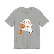 Cute Halloween Ghosts Tee, Unisex Halloween T-Shirt, Spooky Shirts for Adults, Pumpkin Boo Graphic Tee, Fall Celebration Apparel