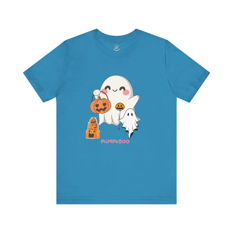 Cute Halloween Ghosts Tee, Unisex Halloween T-Shirt, Spooky Shirts for Adults, Pumpkin Boo Graphic Tee, Fall Celebration Apparel