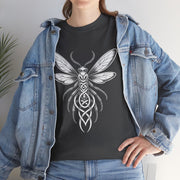 Graphic Insect Celtic Style Tee, Unisex Heavy Cotton T-Shirt, Bug Lover Gift, Nature Inspired Shirt, Unique Entomology Top, Insect