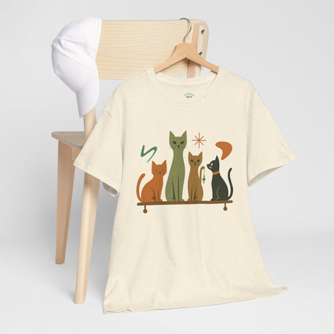 Whimsical Cat Graphic Tee, Fun Cat Lover Shirt, Cute Casual Wear, Gift for Cat Owners, Pet-Themed Apparel, Unisex Cat Tee