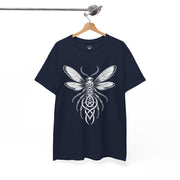 Graphic Insect Celtic Style Tee, Unisex Heavy Cotton T-Shirt, Bug Lover Gift, Nature Inspired Shirt, Unique Entomology Top, Insect