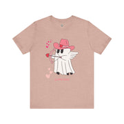 Cupid Boo Ghost T-Shirt, Unisex Jersey Tee, Cute Valentine's Day Gift, Funny Love Shirt, Perfect for Couples, Halloween Style