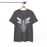 Graphic Insect Celtic Style Tee, Unisex Heavy Cotton T-Shirt, Bug Lover Gift, Nature Inspired Shirt, Unique Entomology Top, Insect