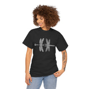Graphic  Celtic Style Tee of dragonflies, Unisex Heavy Cotton T-Shirt, Bug Lover Gift, Nature Inspired Shirt, Unique Entomology Top, Insect