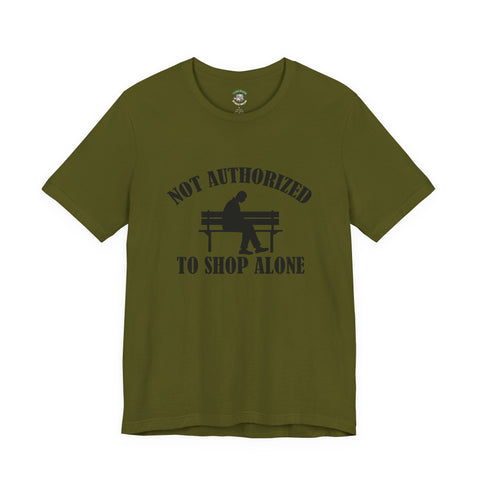 Funny Shopping Tee - 'Not Authorized to Shop Alone' Unisex Jersey Short Sleeve Shirt, Gift for Shopaholics, Casual Wear, Birthday [...]