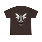 Graphic Insect Celtic Style Tee, Unisex Heavy Cotton T-Shirt, Bug Lover Gift, Nature Inspired Shirt, Unique Entomology Top, Insect