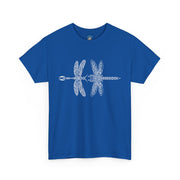 Graphic  Celtic Style Tee of dragonflies, Unisex Heavy Cotton T-Shirt, Bug Lover Gift, Nature Inspired Shirt, Unique Entomology Top, Insect
