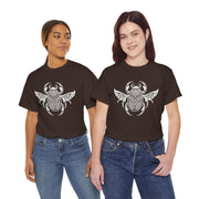 Graphic Insect Celtic Style Tee, Unisex Heavy Cotton T-Shirt, Bug Lover Gift, Nature Inspired Shirt, Unique Entomology Top, Insect
