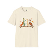 Vintage Retro Ducks Unisex Softstyle T-Shirt, Duck Lover Gift, Cute DucksTee, Animal Print Shirt, Graphic Tee for Duck Owners