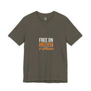 Sunday Approved Unisex Jersey Tee, Casual Weekend Shirt, Gift for Friends, Relaxed Fit Tee, Simple Graphic T-Shirt