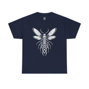 Graphic Insect Celtic Style Tee, Unisex Heavy Cotton T-Shirt, Bug Lover Gift, Nature Inspired Shirt, Unique Entomology Top, Insect