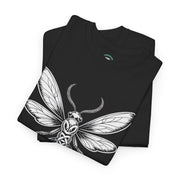 Graphic Insect Celtic Style Tee, Unisex Heavy Cotton T-Shirt, Bug Lover Gift, Nature Inspired Shirt, Unique Entomology Top, Insect