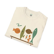 Retro Cute Fish Unisex T-Shirt, Vintage Ocean Tee, Graphic Sea Life Top, Animal Lover Gift, Coastal Apparel