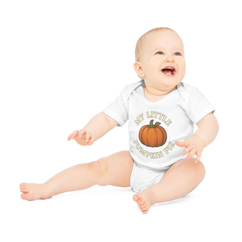 Baby Pumpkin Pie Bodysuit, Organic Infant Clothing, Fall Baby Outfit, Thanksgiving Gift, Cute Baby Onesie