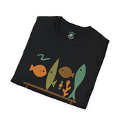 Retro Cute Fish Unisex T-Shirt, Vintage Ocean Tee, Graphic Sea Life Top, Animal Lover Gift, Coastal Apparel