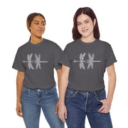 Graphic  Celtic Style Tee of dragonflies, Unisex Heavy Cotton T-Shirt, Bug Lover Gift, Nature Inspired Shirt, Unique Entomology Top, Insect