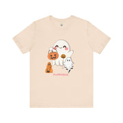 Cute Halloween Ghosts Tee, Unisex Halloween T-Shirt, Spooky Shirts for Adults, Pumpkin Boo Graphic Tee, Fall Celebration Apparel