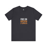 Sunday Approved Unisex Jersey Tee, Casual Weekend Shirt, Gift for Friends, Relaxed Fit Tee, Simple Graphic T-Shirt