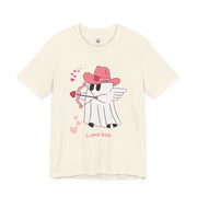 Cupid Boo Ghost T-Shirt, Unisex Jersey Tee, Cute Valentine's Day Gift, Funny Love Shirt, Perfect for Couples, Halloween Style