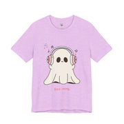 Cute Ghost 'Boo Jams' Unisex Tee, Halloween Shirt, Kawaii Ghost Top, Music Lover Gift, Spooky Season Apparel