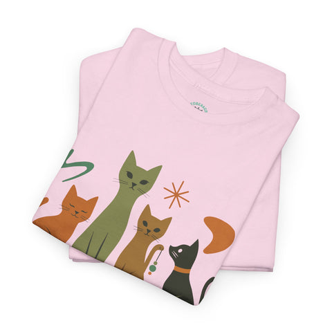 Whimsical Cat Graphic Tee, Fun Cat Lover Shirt, Cute Casual Wear, Gift for Cat Owners, Pet-Themed Apparel, Unisex Cat Tee