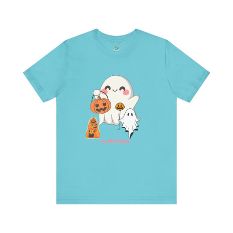 Cute Halloween Ghosts Tee, Unisex Halloween T-Shirt, Spooky Shirts for Adults, Pumpkin Boo Graphic Tee, Fall Celebration Apparel