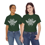 Graphic Insect Celtic Style Tee, Unisex Heavy Cotton T-Shirt, Bug Lover Gift, Nature Inspired Shirt, Unique Entomology Top, Insect