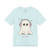 Cute Ghost 'Boo Jams' Unisex Tee, Halloween Shirt, Kawaii Ghost Top, Music Lover Gift, Spooky Season Apparel