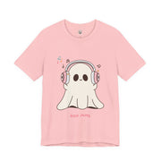 Cute Ghost 'Boo Jams' Unisex Tee, Halloween Shirt, Kawaii Ghost Top, Music Lover Gift, Spooky Season Apparel