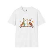 Vintage Retro Ducks Unisex Softstyle T-Shirt, Duck Lover Gift, Cute DucksTee, Animal Print Shirt, Graphic Tee for Duck Owners