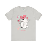 Cupid Boo Ghost T-Shirt, Unisex Jersey Tee, Cute Valentine's Day Gift, Funny Love Shirt, Perfect for Couples, Halloween Style