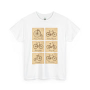 Vintage Bicycle T-Shirt | Old Postcard Style Cycling Graphic Tee | Retro Bike Rider Gift | Penny Farthing Shirt
