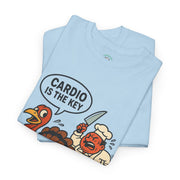 Funny Turkey Cardio Tee - Thanksgiving Gift, Unisex Cotton Shirt, Humor Tee, Fall Celebration Apparel, Holiday Humor T-Shirt