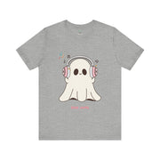 Cute Ghost 'Boo Jams' Unisex Tee, Halloween Shirt, Kawaii Ghost Top, Music Lover Gift, Spooky Season Apparel