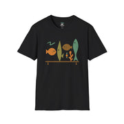 Retro Cute Fish Unisex T-Shirt, Vintage Ocean Tee, Graphic Sea Life Top, Animal Lover Gift, Coastal Apparel