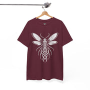 Graphic Insect Celtic Style Tee, Unisex Heavy Cotton T-Shirt, Bug Lover Gift, Nature Inspired Shirt, Unique Entomology Top, Insect
