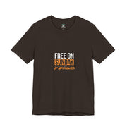 Sunday Approved Unisex Jersey Tee, Casual Weekend Shirt, Gift for Friends, Relaxed Fit Tee, Simple Graphic T-Shirt
