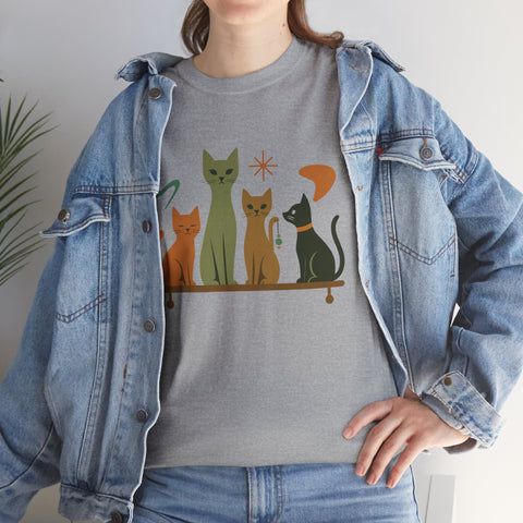 Whimsical Cat Graphic Tee, Fun Cat Lover Shirt, Cute Casual Wear, Gift for Cat Owners, Pet-Themed Apparel, Unisex Cat Tee