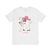 Cupid Boo Ghost T-Shirt, Unisex Jersey Tee, Cute Valentine's Day Gift, Funny Love Shirt, Perfect for Couples, Halloween Style