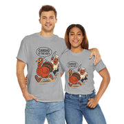 Funny Turkey Cardio Tee - Thanksgiving Gift, Unisex Cotton Shirt, Humor Tee, Fall Celebration Apparel, Holiday Humor T-Shirt