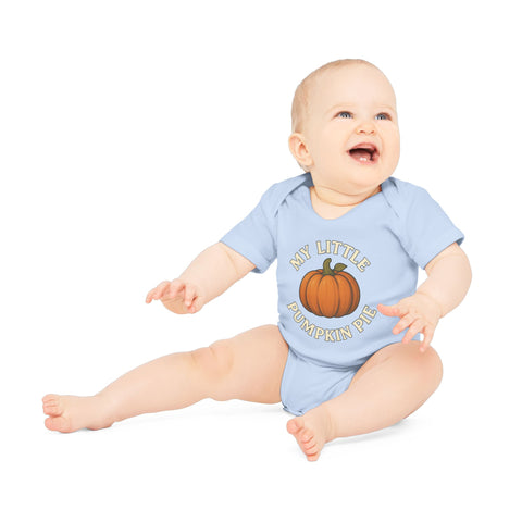 Baby Pumpkin Pie Bodysuit, Organic Infant Clothing, Fall Baby Outfit, Thanksgiving Gift, Cute Baby Onesie