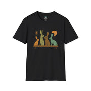 Vintage Retro Rabbits Unisex Softstyle T-Shirt, Rabbit Lover Gift, Cute Rabbit Tee, Animal Print Shirt, Graphic Tee for Rabbit Owners
