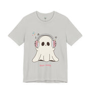 Cute Ghost 'Boo Jams' Unisex Tee, Halloween Shirt, Kawaii Ghost Top, Music Lover Gift, Spooky Season Apparel