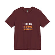 Sunday Approved Unisex Jersey Tee, Casual Weekend Shirt, Gift for Friends, Relaxed Fit Tee, Simple Graphic T-Shirt