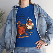 Funny Turkey Cardio Tee - Thanksgiving Gift, Unisex Cotton Shirt, Humor Tee, Fall Celebration Apparel, Holiday Humor T-Shirt